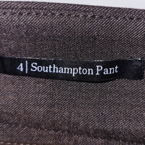 Talbots Southampton Brown Straight Leg Trousers Dress Pants Women's Size 4 - Picture 10 of 13